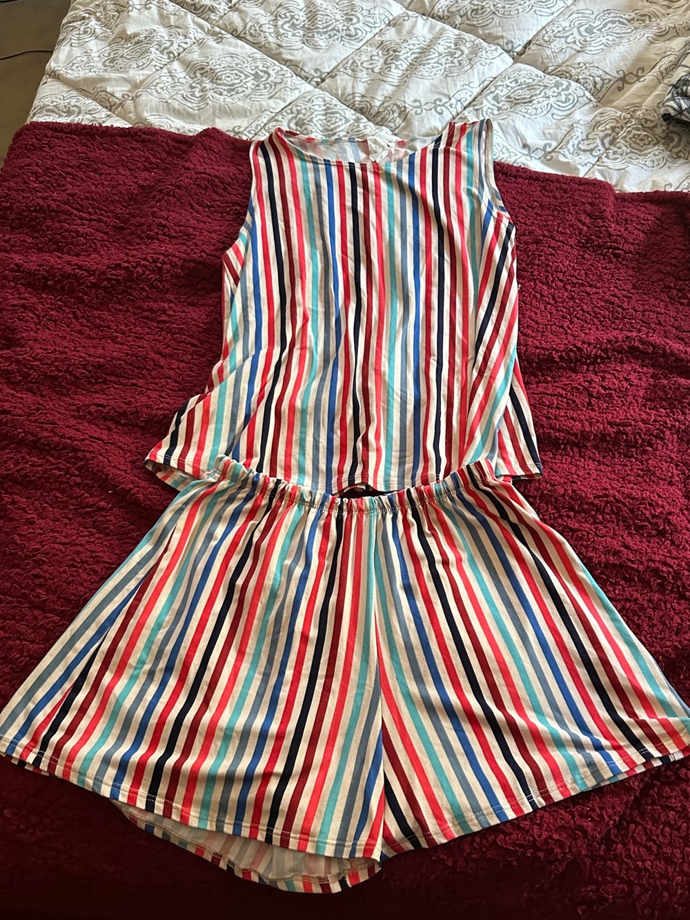 Miley + Molly Stripped Pajama Set | Size Large